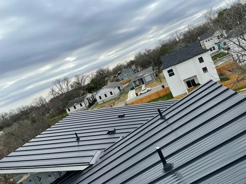 Standing seam metal roof panels with vents for Skylight Repair in Hackensack